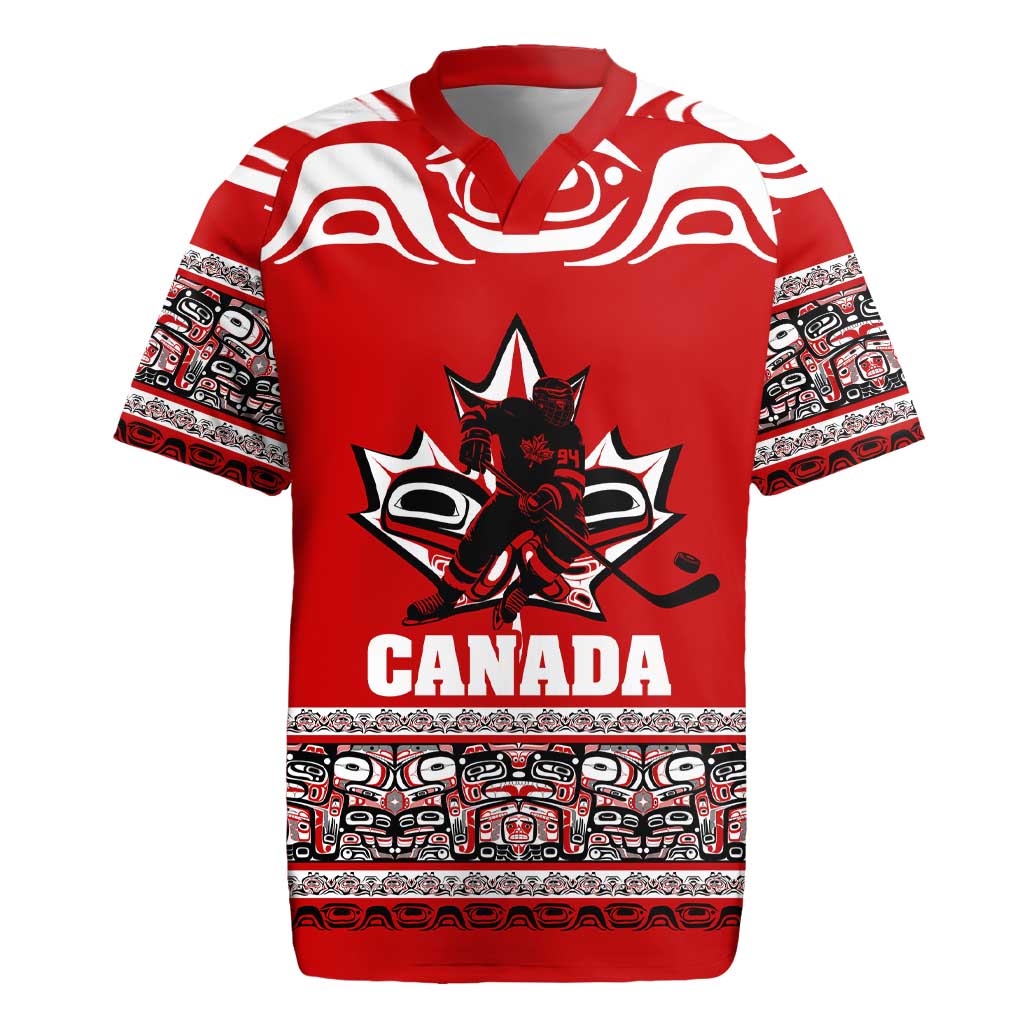Haida Hockey Canada Rugby Jersey Maple Leaf