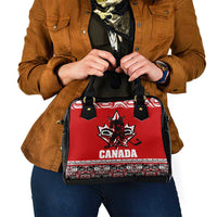 Haida Hockey Canada Shoulder Handbag Maple Leaf