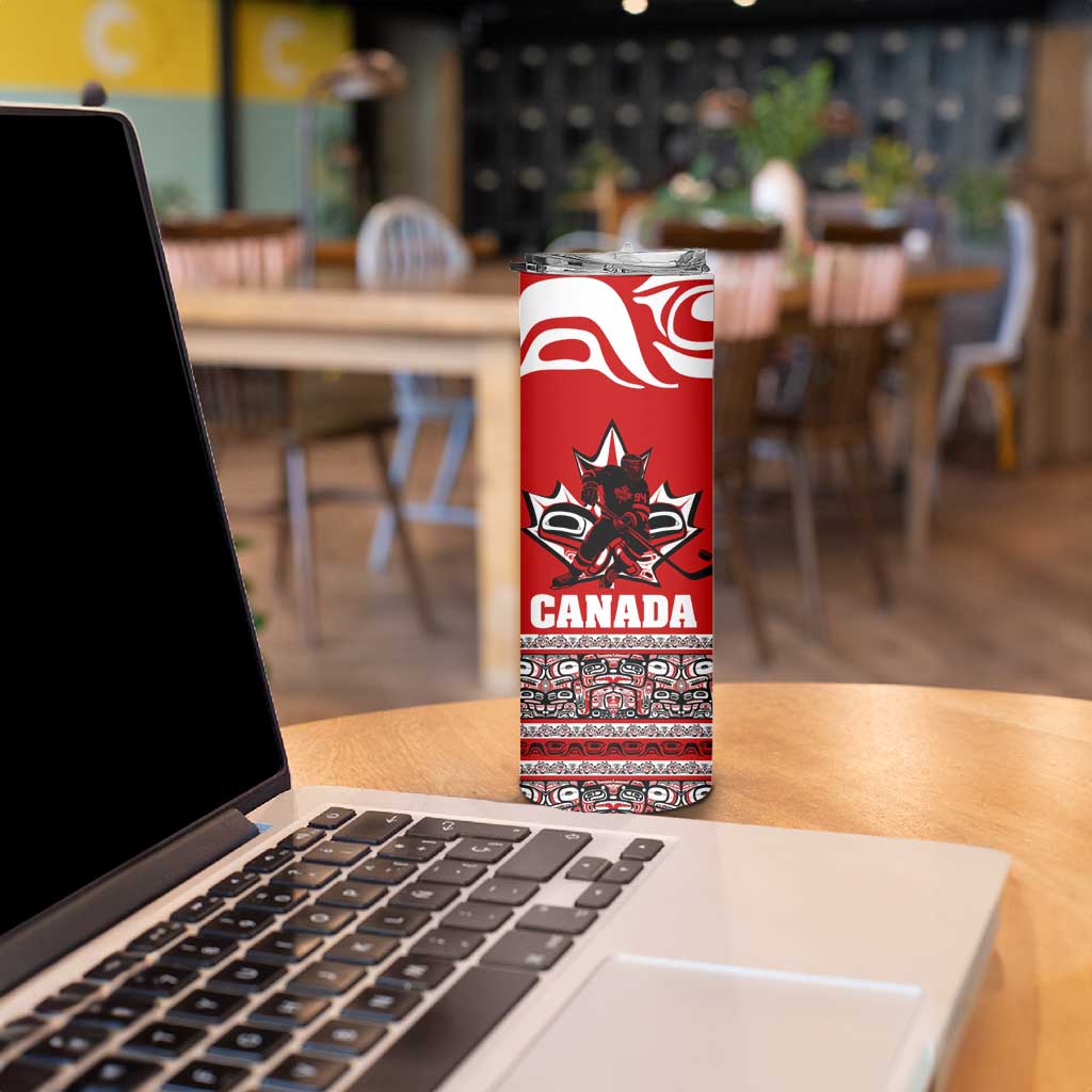 Haida Hockey Canada Skinny Tumbler Maple Leaf