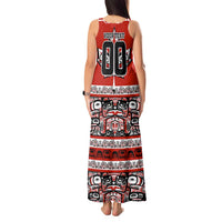 Haida Hockey Canada Tank Maxi Dress Maple Leaf