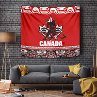 Haida Hockey Canada Tapestry Maple Leaf