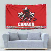 Haida Hockey Canada Tapestry Maple Leaf