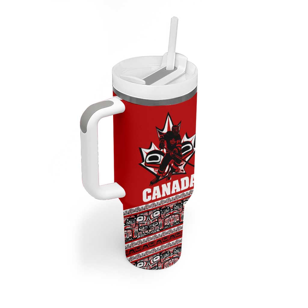 Haida Hockey Canada Tumbler With Handle Maple Leaf