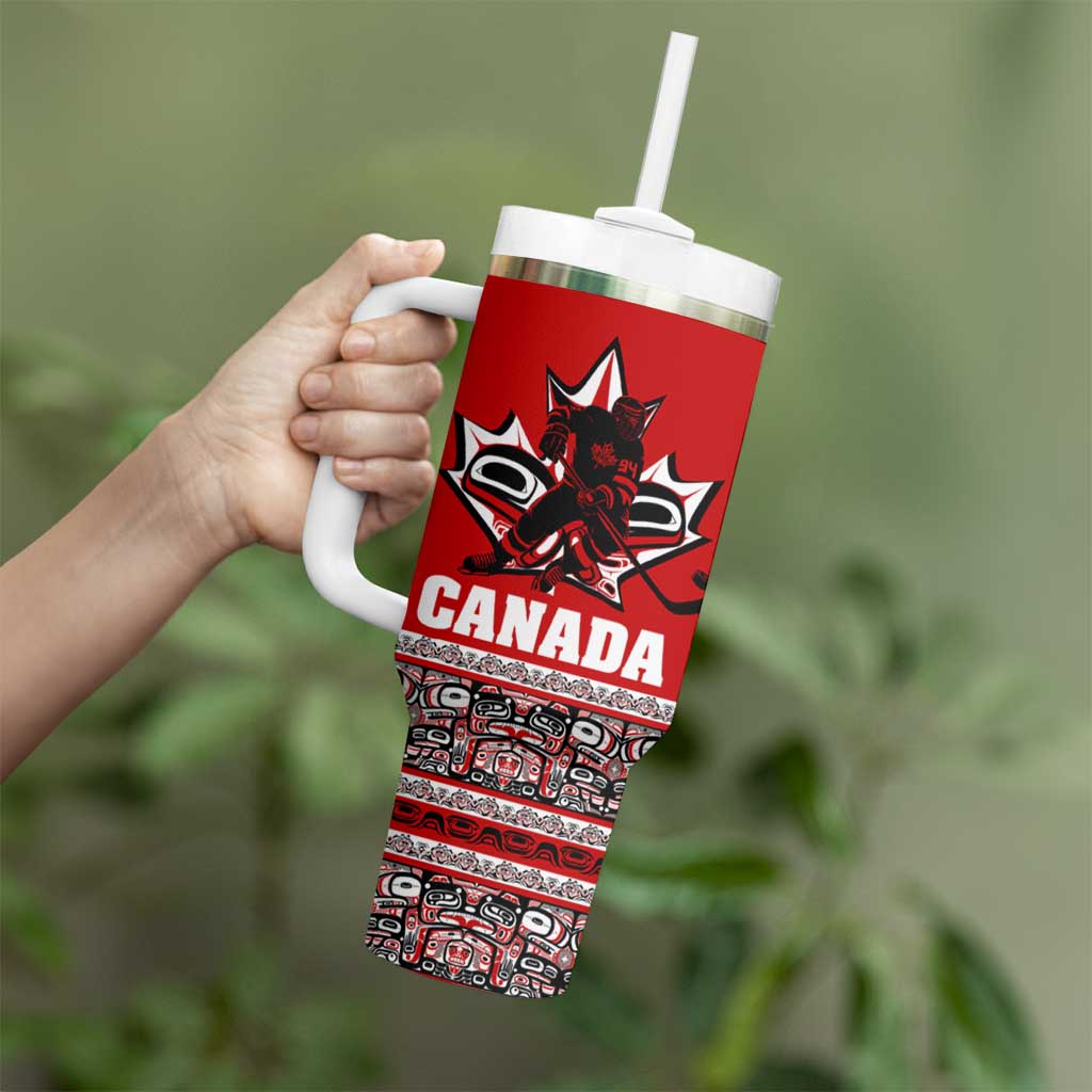 Haida Hockey Canada Tumbler With Handle Maple Leaf