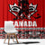 Haida Hockey Canada Window Curtain Maple Leaf