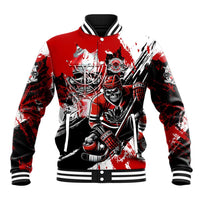 Canada Hockey Skull Life and Death Baseball Jacket