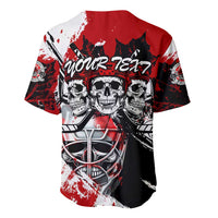 Canada Hockey Skull Life and Death Baseball Jersey