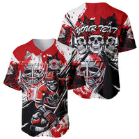 Canada Hockey Skull Life and Death Baseball Jersey