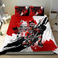 Canada Hockey Skull Life and Death Bedding Set