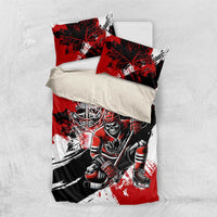 Canada Hockey Skull Life and Death Bedding Set