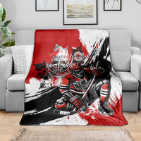 Canada Hockey Skull Life and Death Blanket