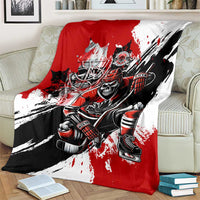 Canada Hockey Skull Life and Death Blanket