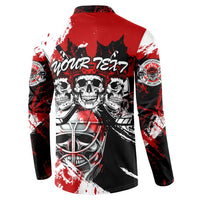 Canada Hockey Skull Life and Death Button Sweatshirt