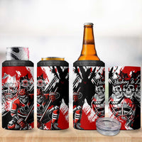 Canada Hockey Skull Life and Death 4 in 1 Can Cooler Tumbler