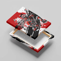 Canada Hockey Skull Life and Death Canvas Wall Art