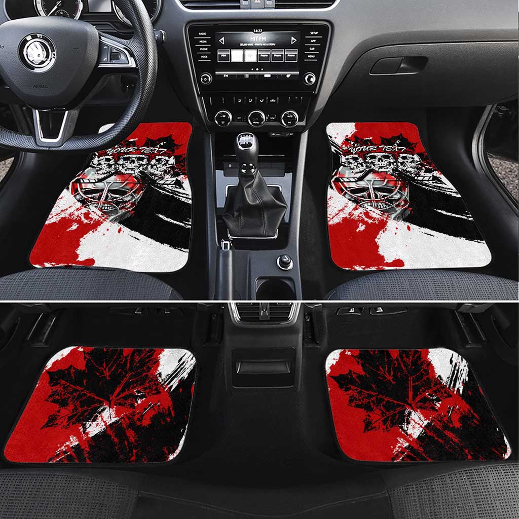 Canada Hockey Skull Life and Death Car Mats