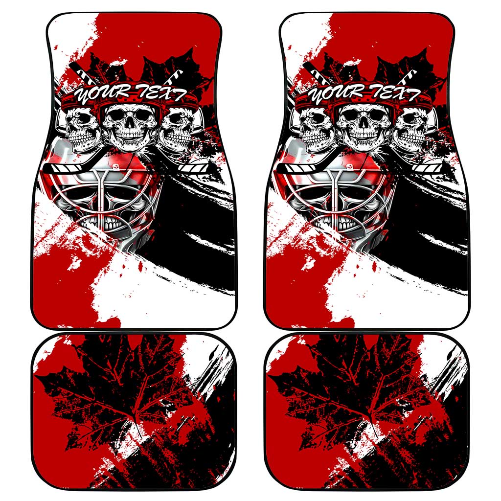 Canada Hockey Skull Life and Death Car Mats