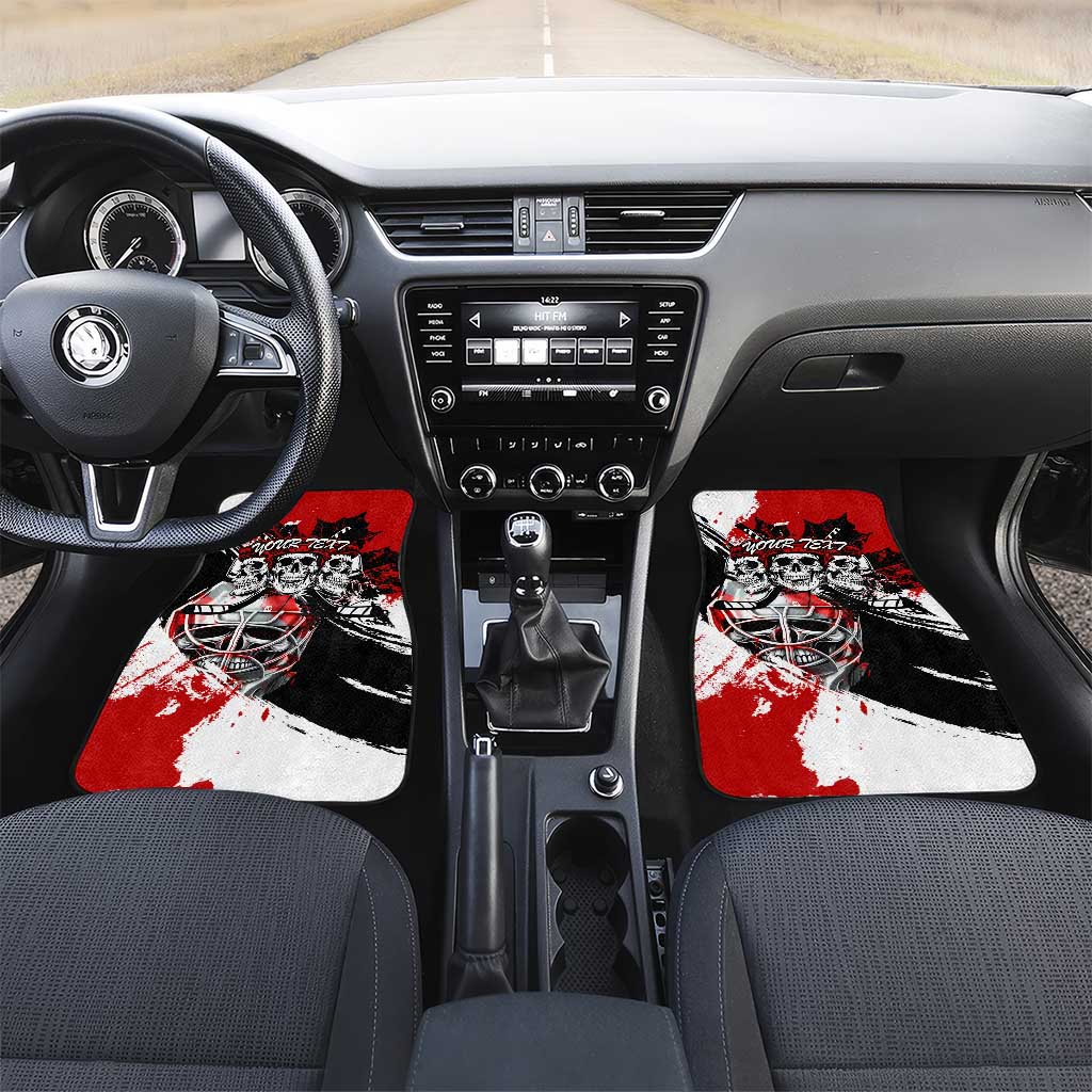 Canada Hockey Skull Life and Death Car Mats