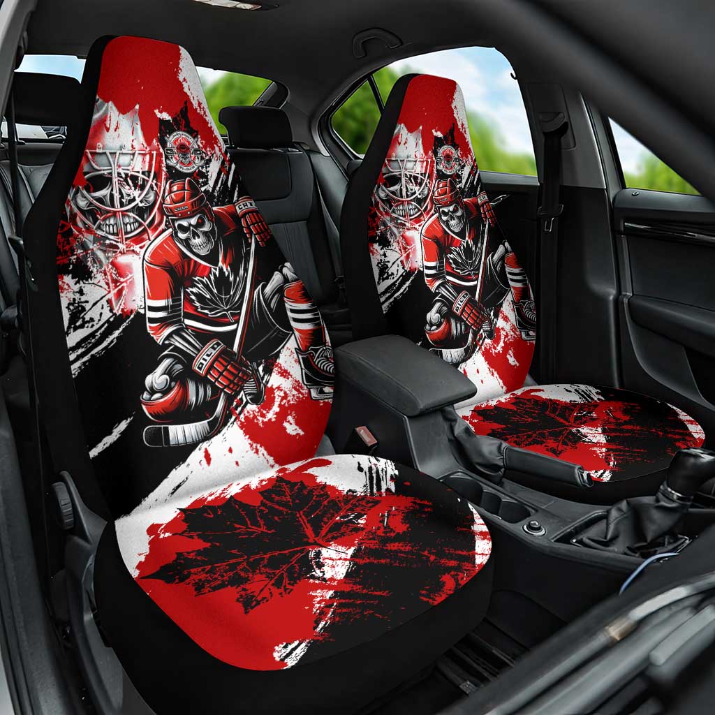 Canada Hockey Skull Life and Death Car Seat Cover