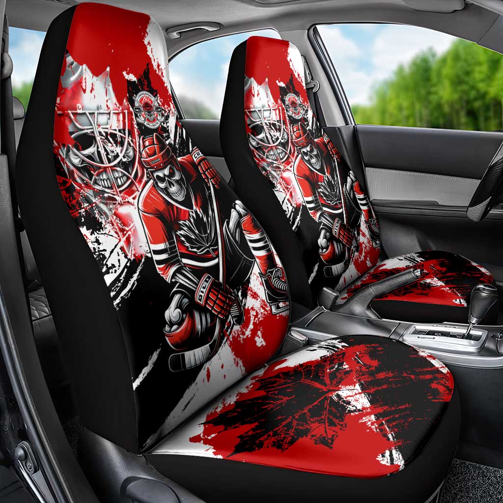 Canada Hockey Skull Life and Death Car Seat Cover