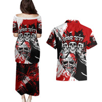 Canada Hockey Skull Life and Death Couples Matching Puletasi and Hawaiian Shirt