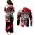 Canada Hockey Skull Life and Death Couples Matching Puletasi and Long Sleeve Button Shirt