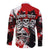 Canada Hockey Skull Life and Death Family Matching Long Sleeve Bodycon Dress and Hawaiian Shirt
