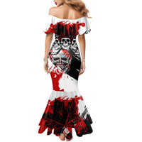 Canada Hockey Skull Life and Death Family Matching Mermaid Dress and Hawaiian Shirt