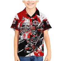 Canada Hockey Skull Life and Death Family Matching Mermaid Dress and Hawaiian Shirt
