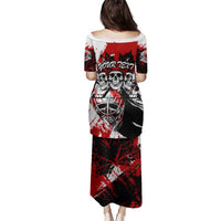 Canada Hockey Skull Life and Death Family Matching Puletasi and Hawaiian Shirt
