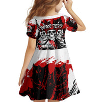 Canada Hockey Skull Life and Death Family Matching Short Sleeve Bodycon Dress and Hawaiian Shirt