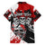 Canada Hockey Skull Life and Death Family Matching Short Sleeve Bodycon Dress and Hawaiian Shirt