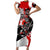 Canada Hockey Skull Life and Death Family Matching Short Sleeve Bodycon Dress and Hawaiian Shirt