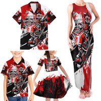 Canada Hockey Skull Life and Death Family Matching Tank Maxi Dress and Hawaiian Shirt
