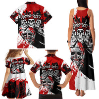 Canada Hockey Skull Life and Death Family Matching Tank Maxi Dress and Hawaiian Shirt