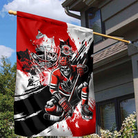 Canada Hockey Skull Life and Death Garden Flag