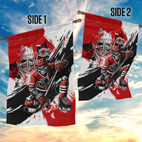 Canada Hockey Skull Life and Death Garden Flag