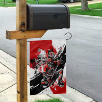 Canada Hockey Skull Life and Death Garden Flag