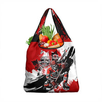 Canada Hockey Skull Life and Death Grocery Bag