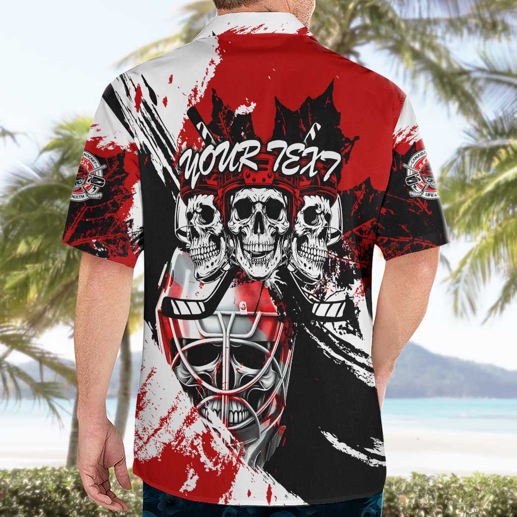 Canada Hockey Skull Life and Death Hawaiian Shirt