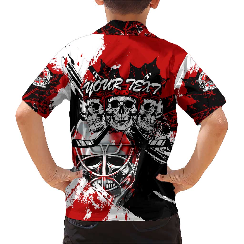 Canada Hockey Skull Life and Death Hawaiian Shirt
