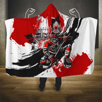 Canada Hockey Skull Life and Death Hooded Blanket