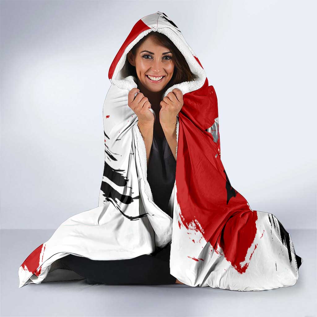 Canada Hockey Skull Life and Death Hooded Blanket