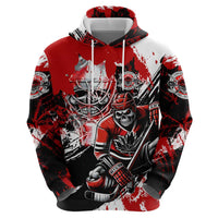 Canada Hockey Skull Life and Death Hoodie