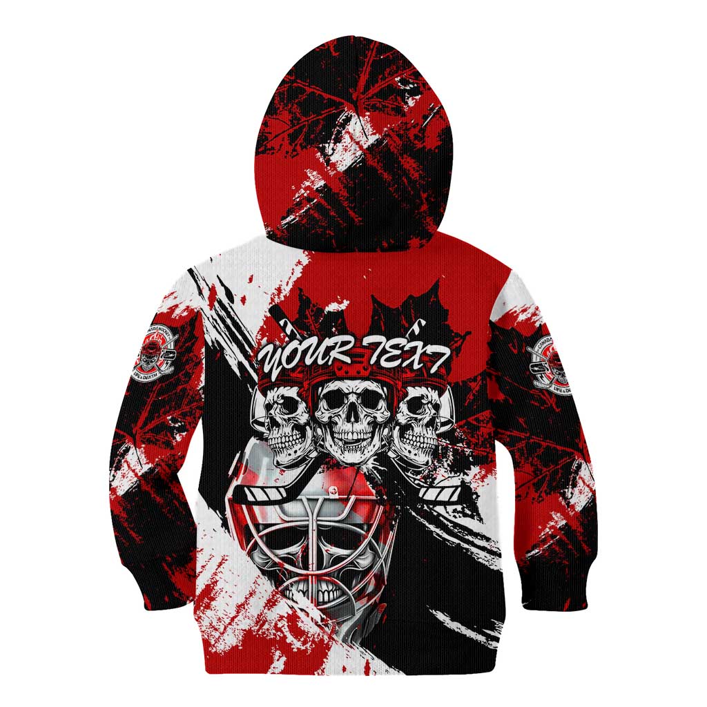 Canada Hockey Skull Life and Death Kid Hoodie