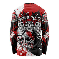 Canada Hockey Skull Life and Death Long Sleeve Shirt