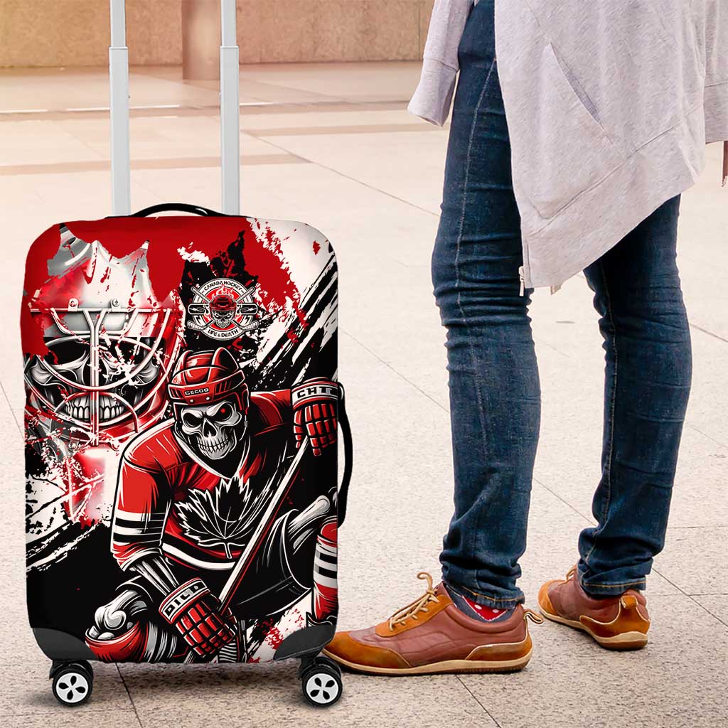 Canada Hockey Skull Life and Death Luggage Cover