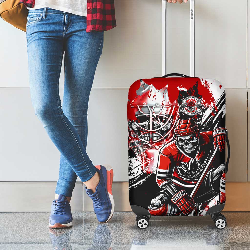 Canada Hockey Skull Life and Death Luggage Cover