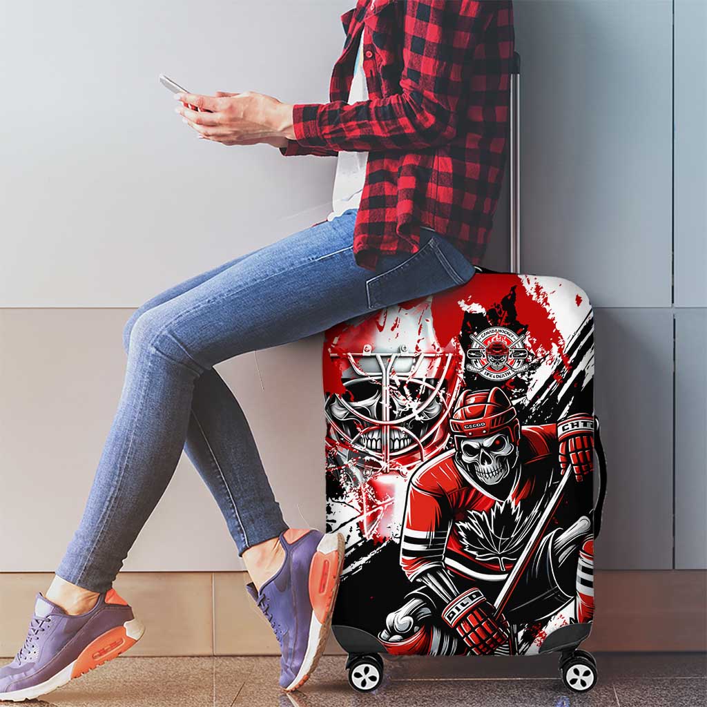 Canada Hockey Skull Life and Death Luggage Cover