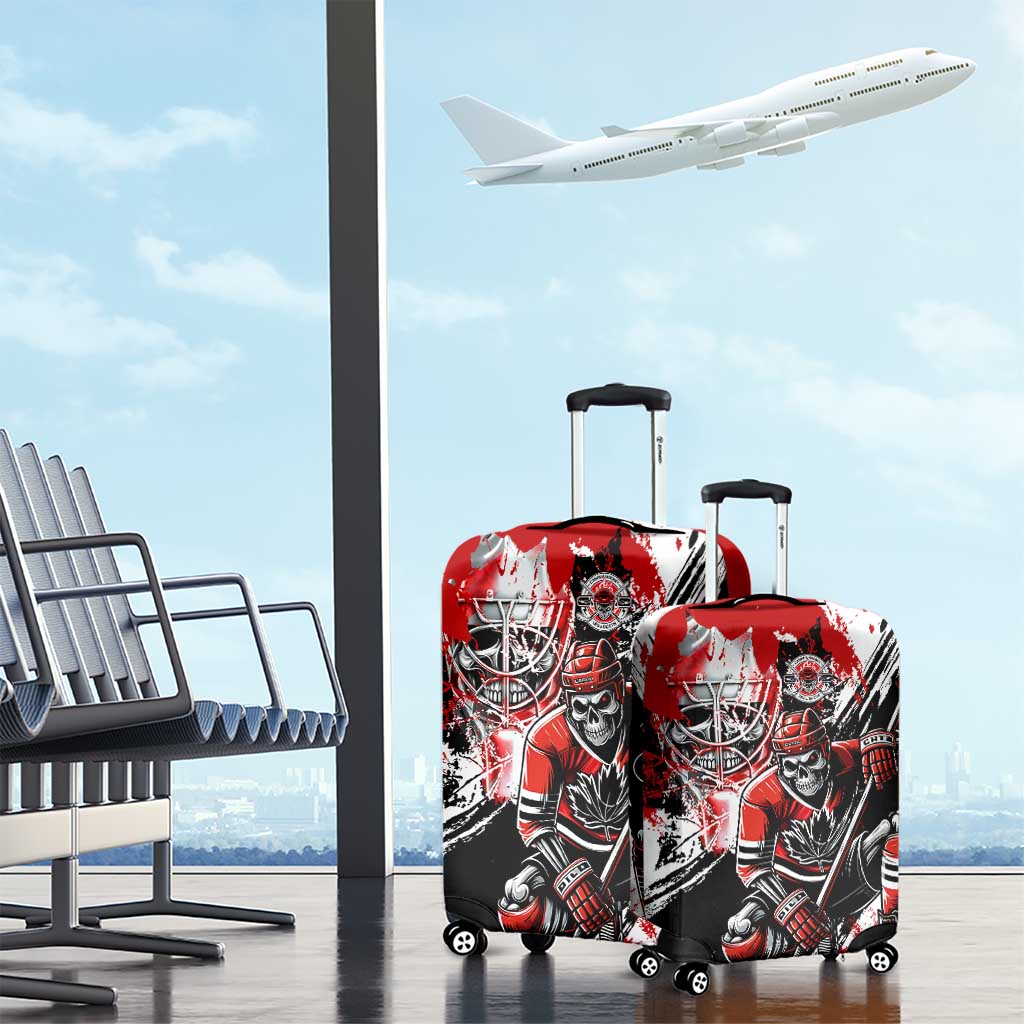 Canada Hockey Skull Life and Death Luggage Cover